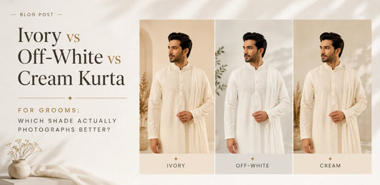 Ivory vs Off-White vs Cream Kurta for Grooms: Which Shade Actually Photographs Better?
