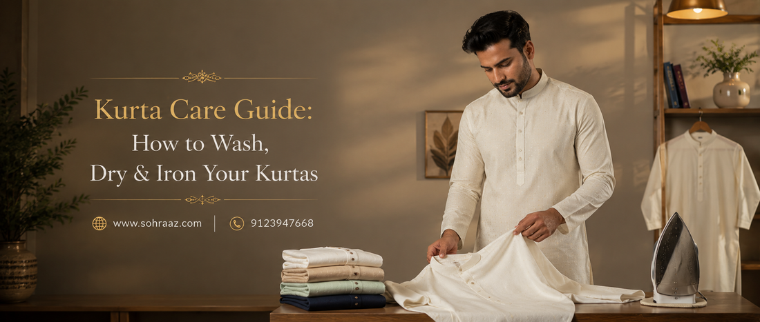 Kurta Care Guide: How to Wash, Dry & Iron Your Kurtas