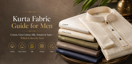 Kurta Fabric Guide for Men: Cotton, Giza Cotton, Silk, Armani & Satin — Which Is Best for You?