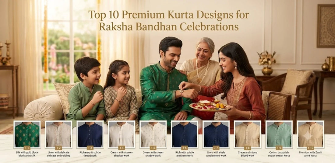 Top 10 Premium Kurta Designs for Raksha Bandhan Celebrations
