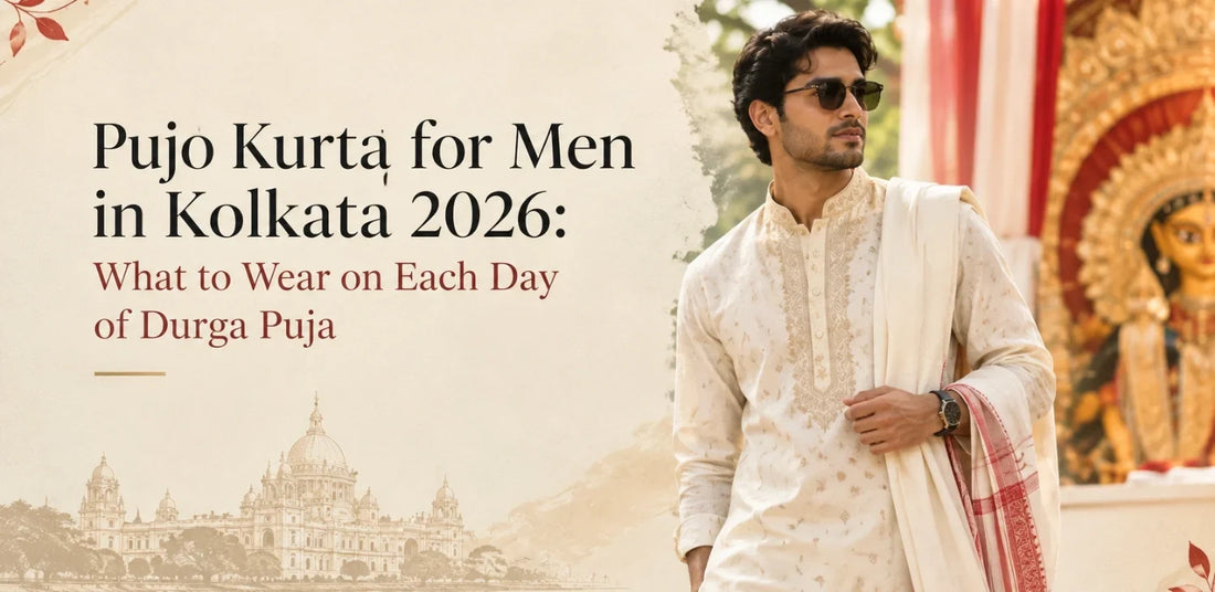 Pujo Kurta for Men in Kolkata 2026: What to Wear on Each Day of Durga Puja