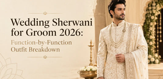 Wedding Sherwani for Groom 2026: Function-by-Function Outfit Breakdown