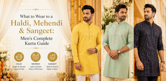 What to Wear to a Haldi, Mehendi & Sangeet: Men's Complete Kurta Guide