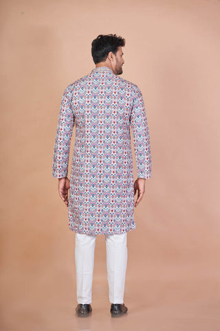 Colour Fest – Multicolour Cotton Sequin Printed Kurta