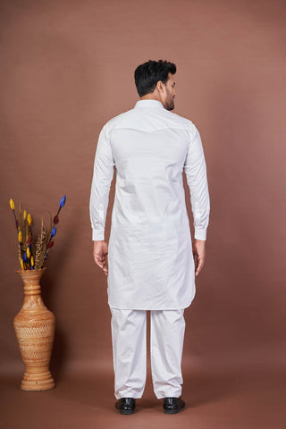 Pure White – Premium Giza Cotton Pathani set