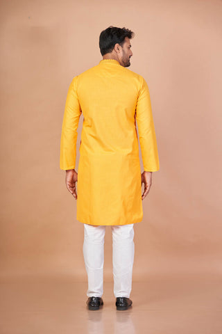 Sunshine Royal – Premium Cotton Embroidered Kurta