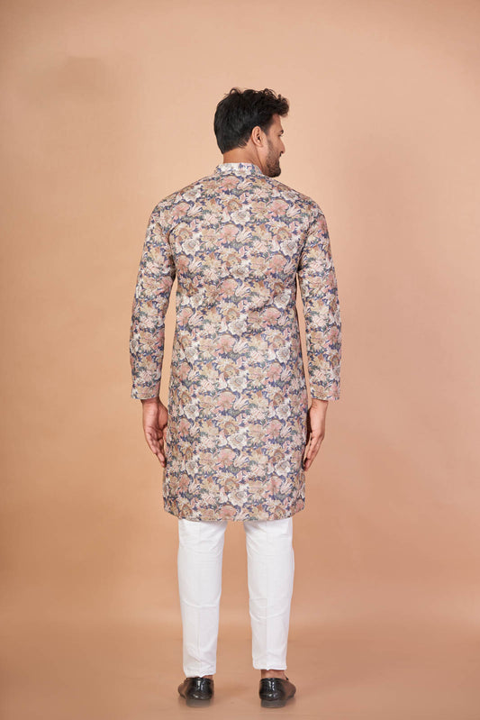 Vividraj – Luxury Paper Cotton Printed Kurta