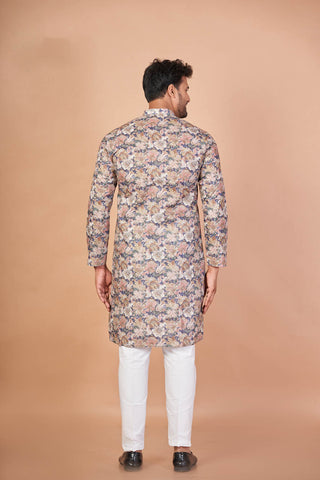 Vividraj – Luxury Paper Cotton Printed Kurta