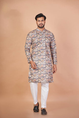 Vividraj – Luxury Paper Cotton Printed Kurta