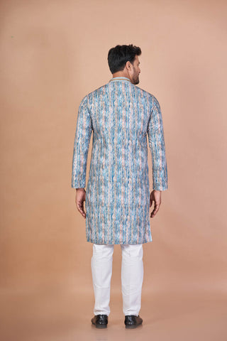 Spectrum Regal – Premium Cotton Sequin Printed Kurta
