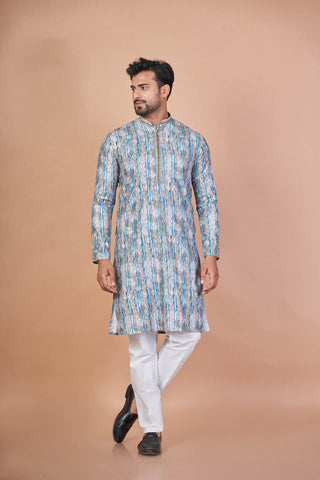 Spectrum Regal – Premium Cotton Sequin Printed Kurta