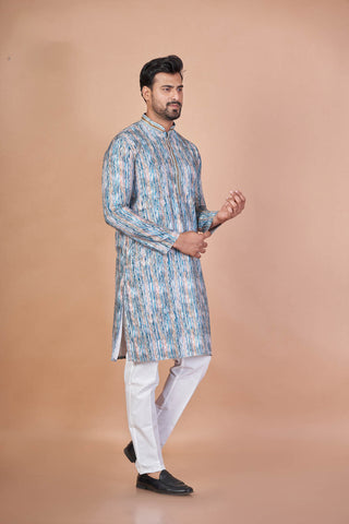 Spectrum Regal – Premium Cotton Sequin Printed Kurta