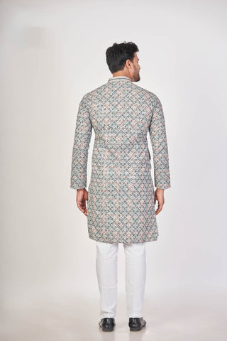 Royal Print – Multicolour Cotton Sequin Printed Kurta