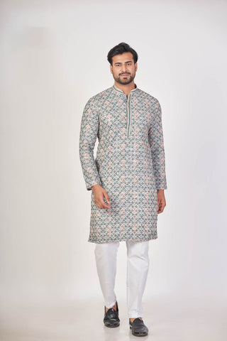 Royal Print – Multicolour Cotton Sequin Printed Kurta