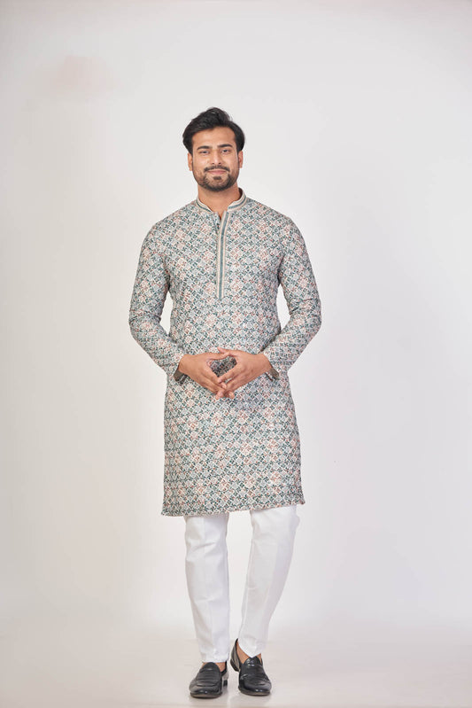 Royal Print – Multicolour Cotton Sequin Printed Kurta