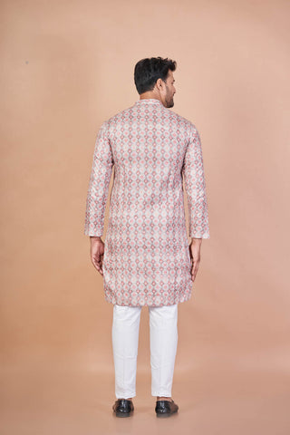 Gajri Soft – Cotton Self Work Kurta