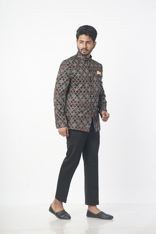 Ethnic Wear Black Prince Coat