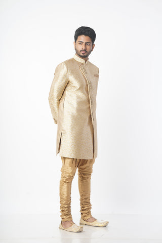 Men Gold Indo Western with Brijesh Pajama Style