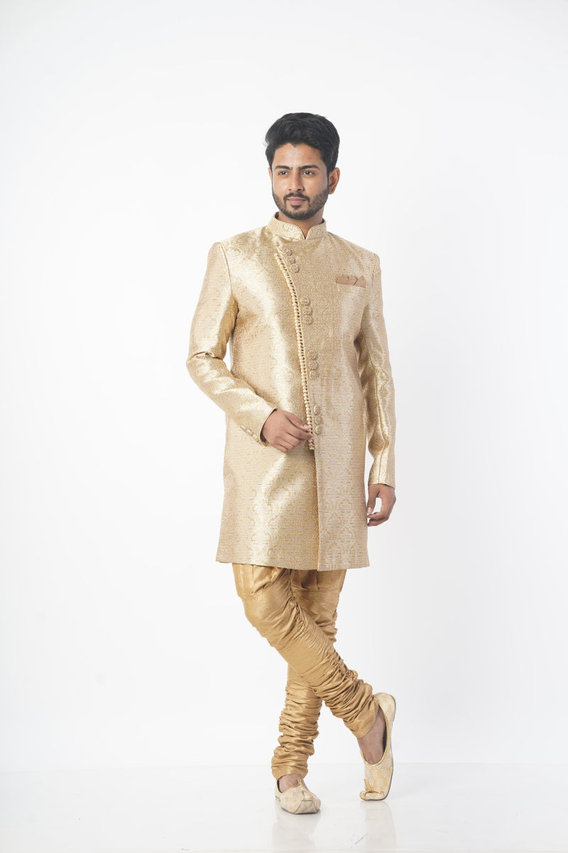 Men Gold Indo Western with Brijesh Pajama Style