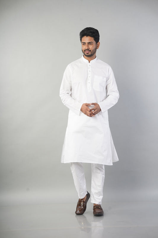 White Addi Cotton Kurta