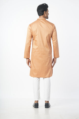 Camel Brown Colour Cotton Kurta