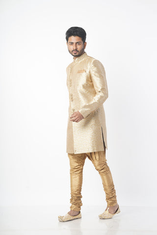 Men Gold Indo Western with Brijesh Pajama Style