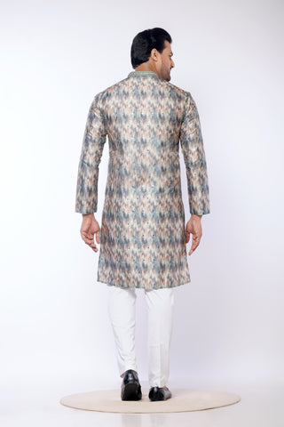Men's Multicolor Cotton Embroidered Kurta