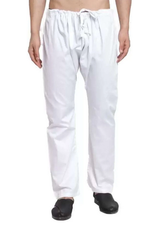 White Aligarh Elastic Pyjama
