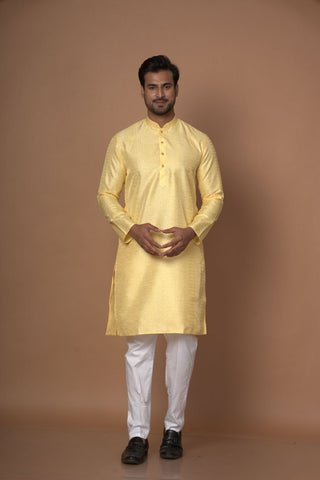 Yellow Colour Sequence Dopion Kurta