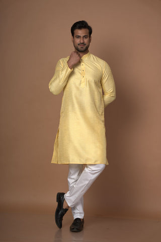 Yellow Colour Sequence Dopion Kurta