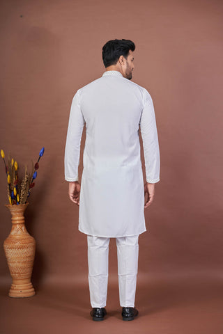 Armani Glow – White Armani Mirror Work Kurta