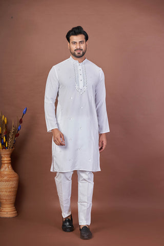 Armani Spark – White Armani Mirror Work Kurta