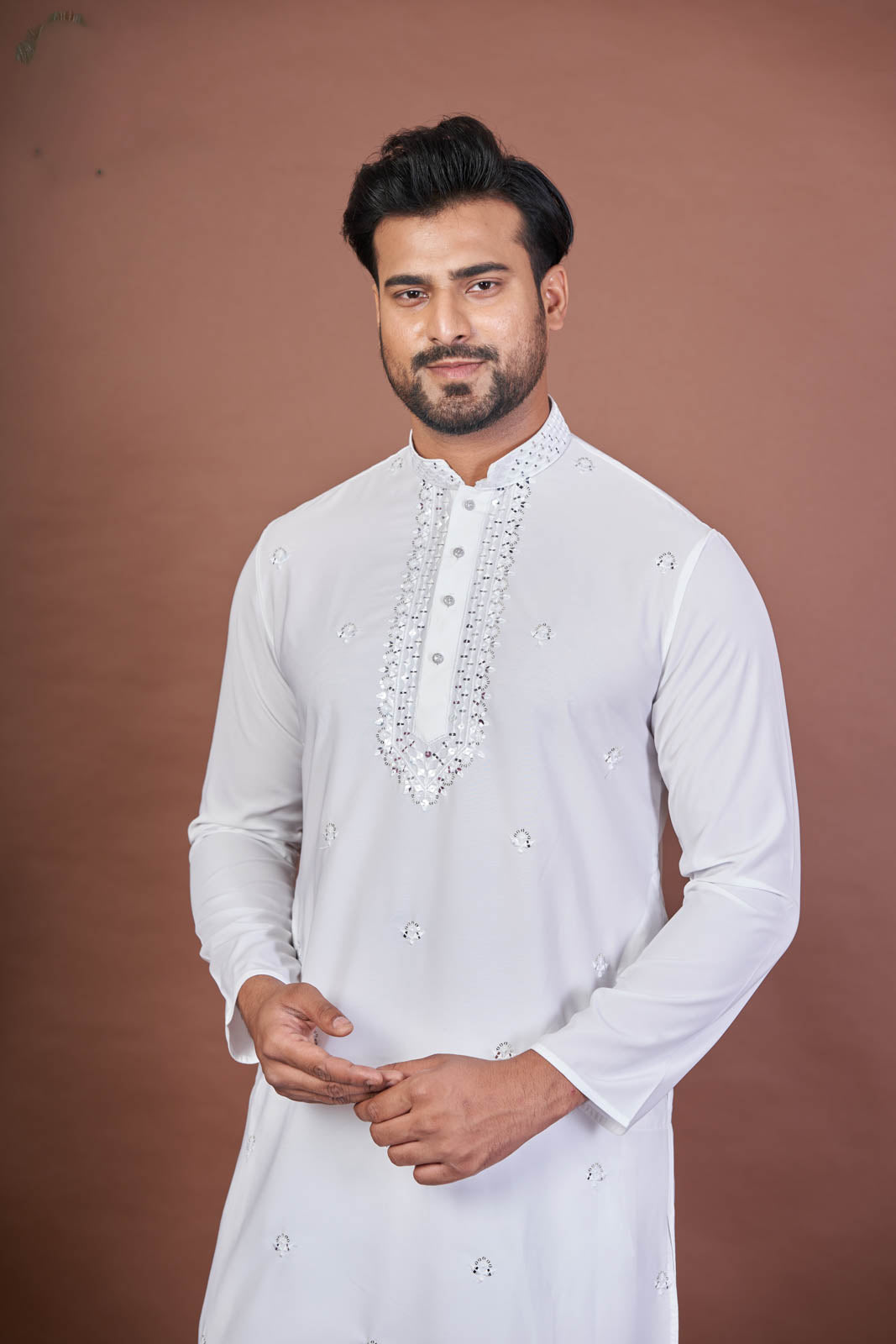 Armani Spark – White Armani Mirror Work Kurta