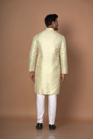 Sequence Dopion Silk Pista green Kurta