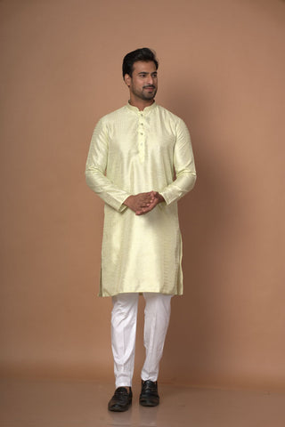 Sequence Dopion Silk Pista green Kurta
