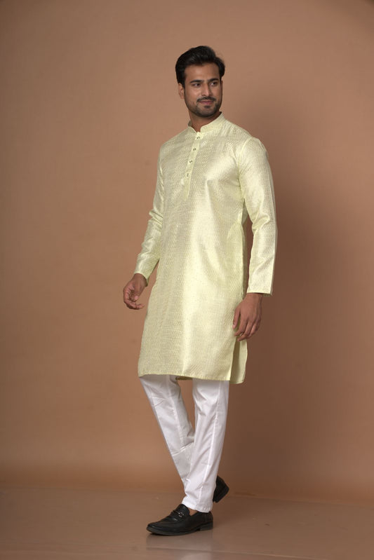 Sequence Dopion Silk Pista green Kurta