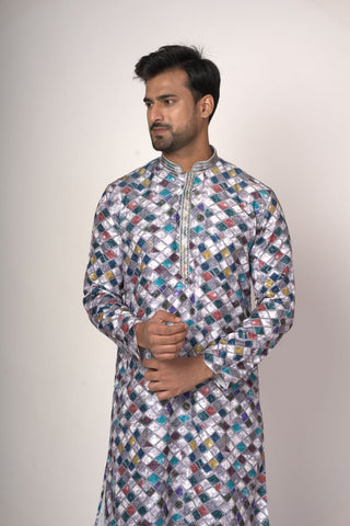 Printed Multicolour Designer Kurta